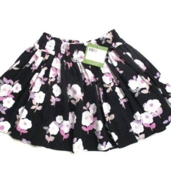 Kate Spade Black and Pink Floral Skirt - Picture 2 of 7